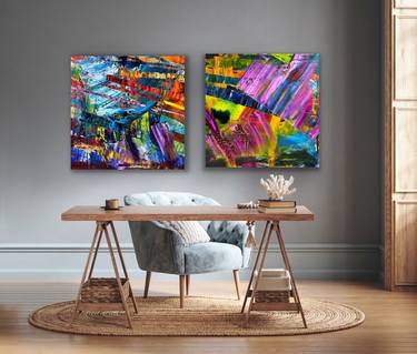 Original Abstract Expressionism Abstract Paintings by Maria-Victoria Checa