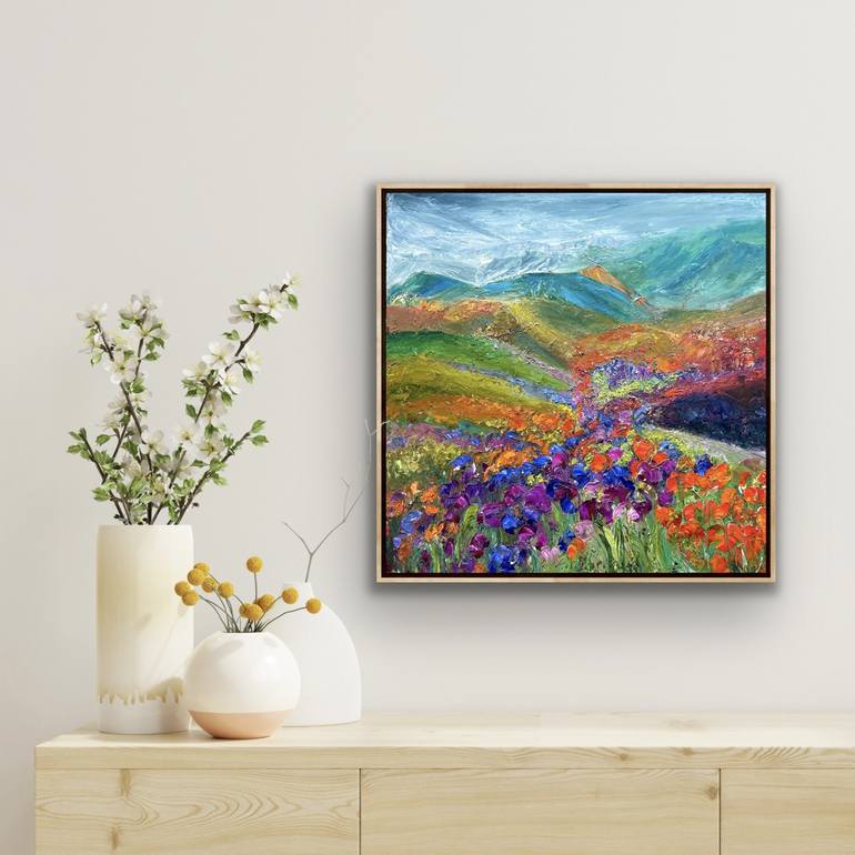 Original Abstract Landscape Painting by Maria-Victoria Checa