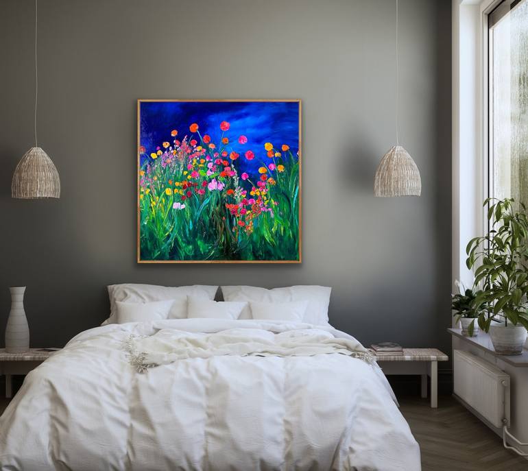 Original Impressionism Floral Painting by Maria-Victoria Checa
