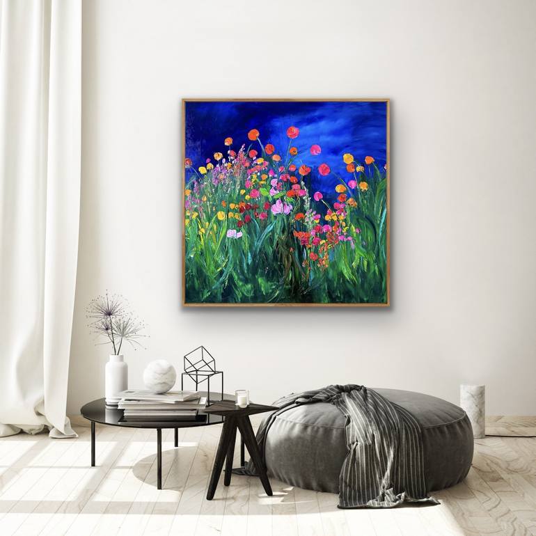 Original Impressionism Floral Painting by Maria-Victoria Checa