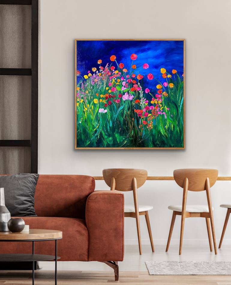 Original Impressionism Floral Painting by Maria-Victoria Checa