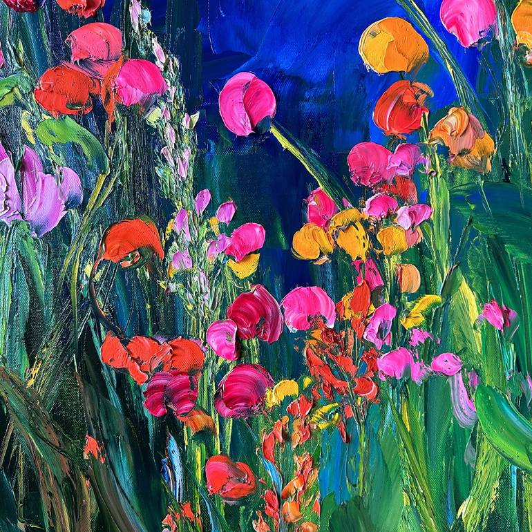 Original Impressionism Floral Painting by Maria-Victoria Checa