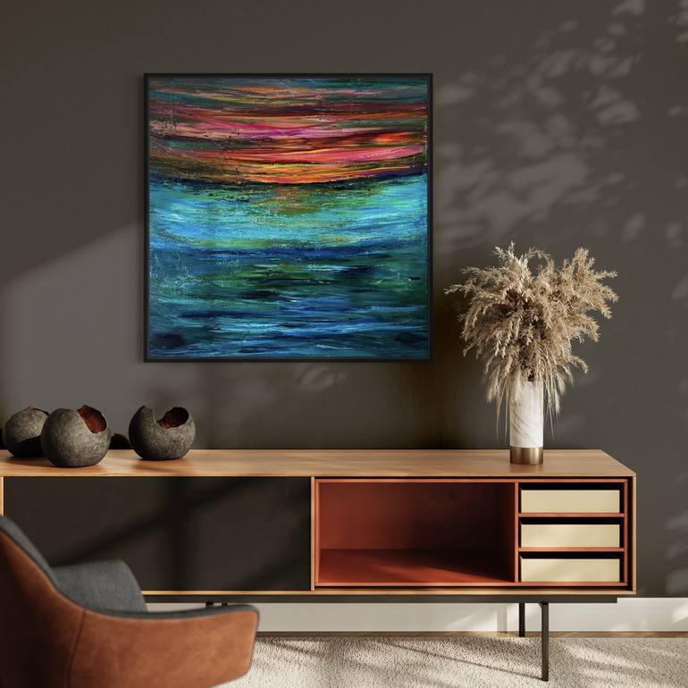 Original Abstract Landscape Painting by Maria-Victoria Checa