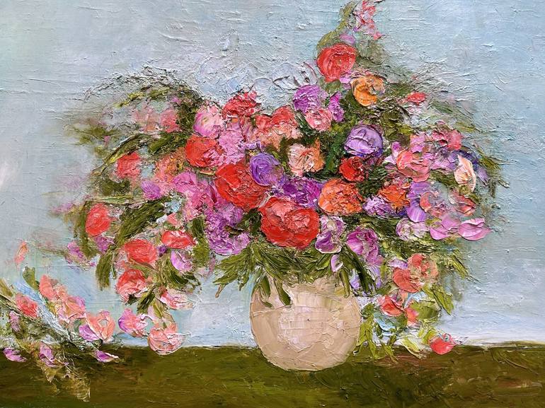 Original Contemporary Floral Paintings by Maria-Victoria Checa
