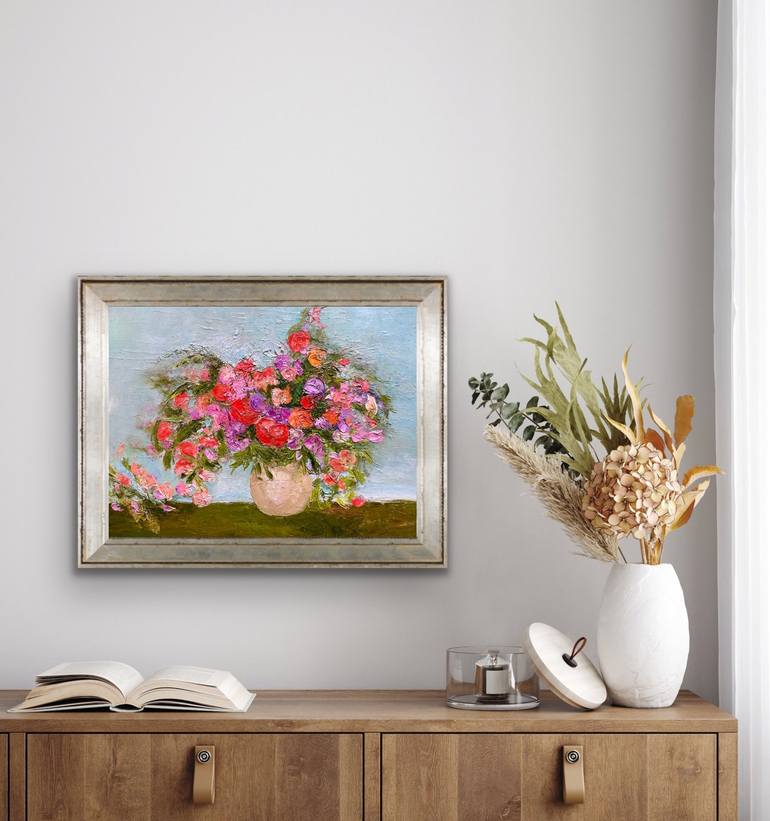 Original Floral Painting by Maria-Victoria Checa