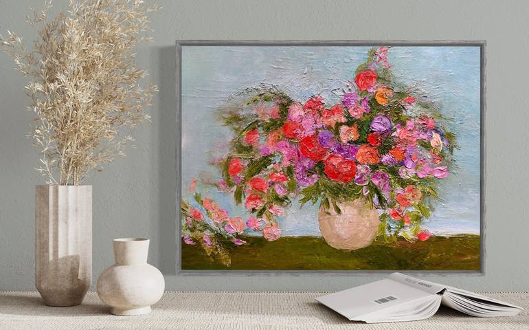 Original Floral Painting by Maria-Victoria Checa