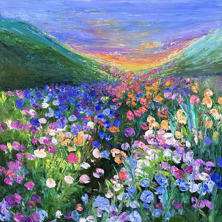 Original Impressionism Floral Paintings by Maria-Victoria Checa