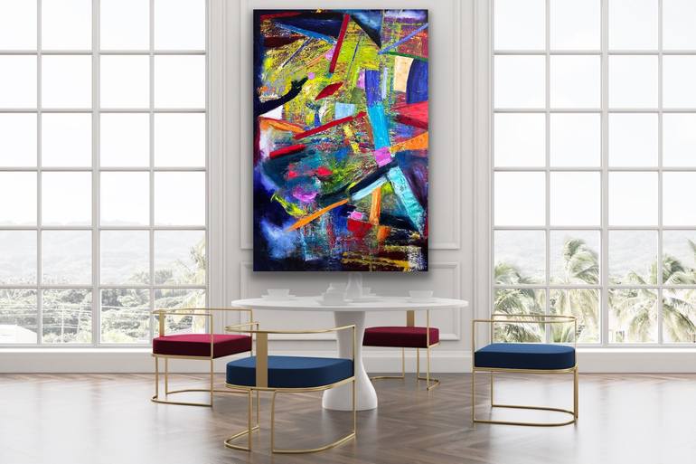 Original Abstract Expressionism Abstract Painting by Maria-Victoria Checa