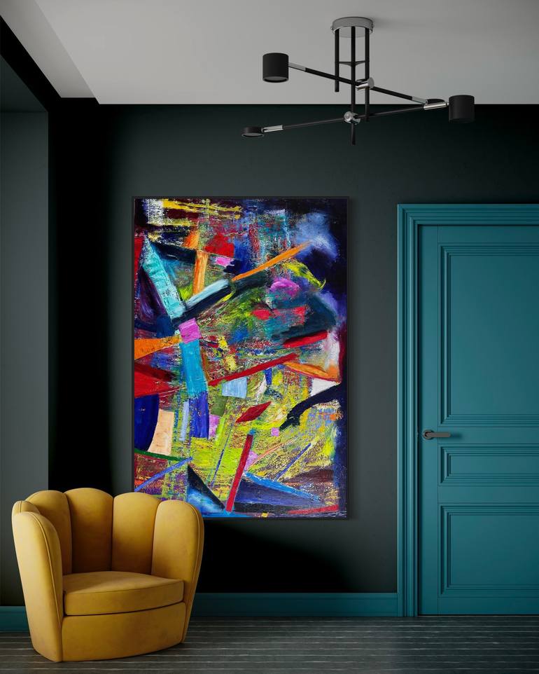 Original Abstract Expressionism Abstract Painting by Maria-Victoria Checa