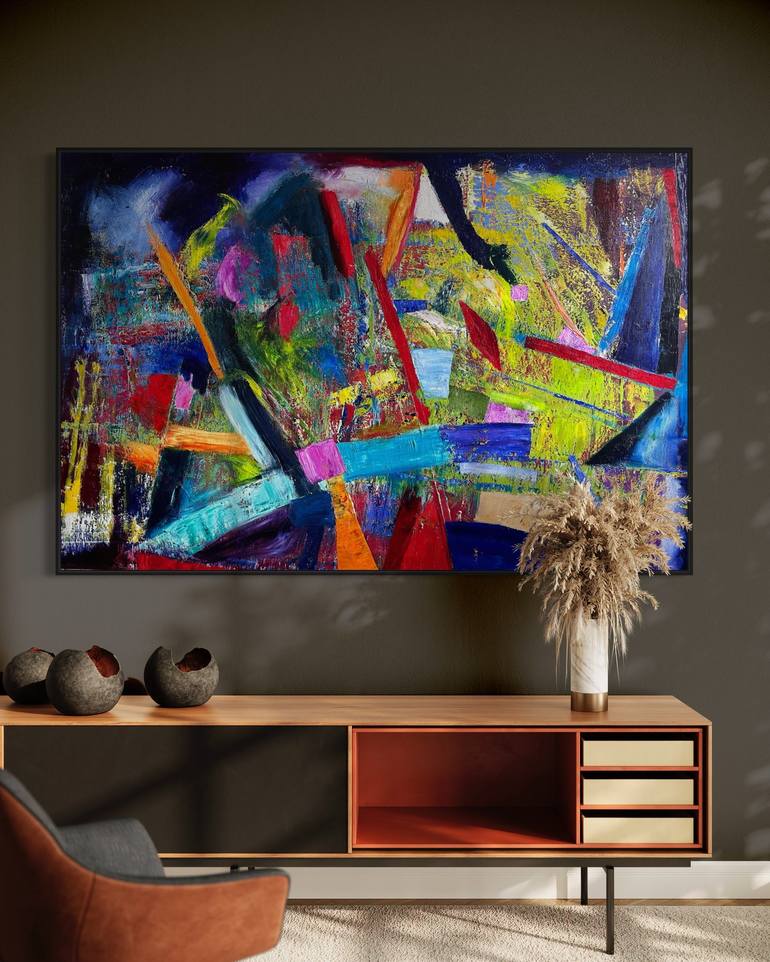 Original Abstract Expressionism Abstract Painting by Maria-Victoria Checa