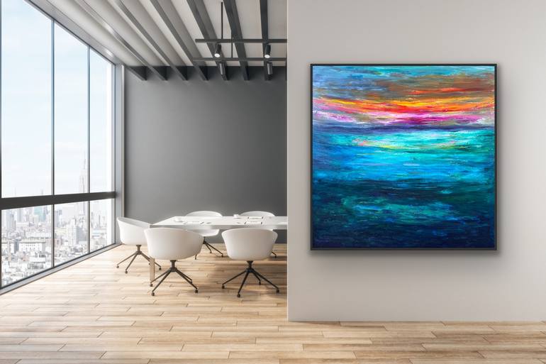 Original Abstract Landscape Painting by Maria-Victoria Checa