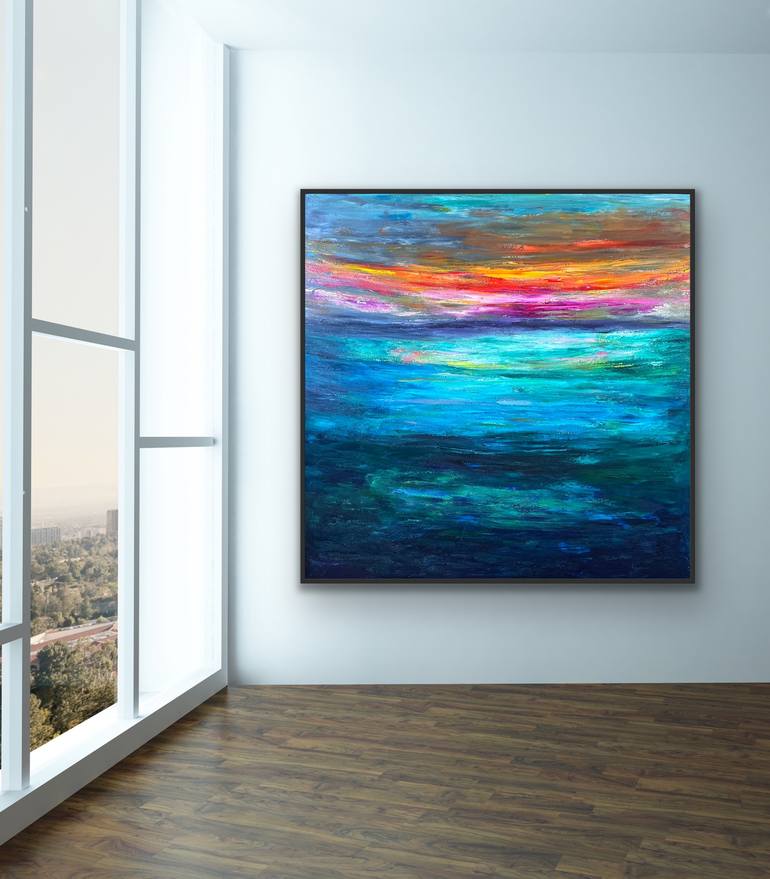 Original Abstract Landscape Painting by Maria-Victoria Checa