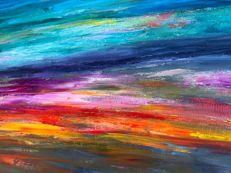 Original Abstract Landscape Painting by Maria-Victoria Checa