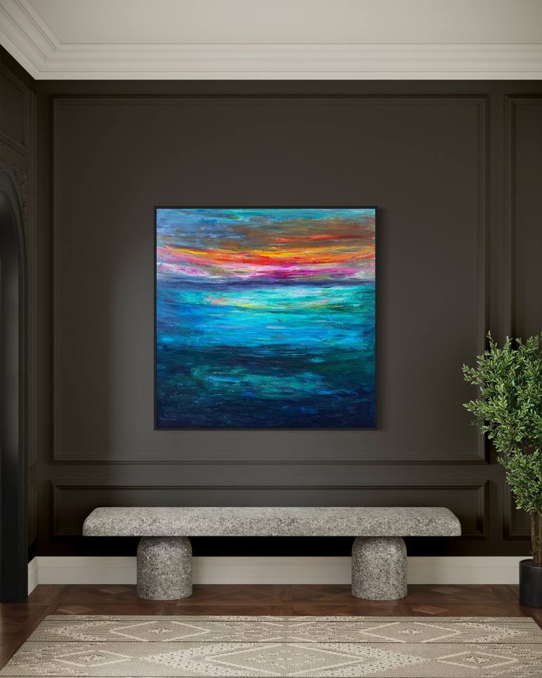 Original Abstract Landscape Painting by Maria-Victoria Checa