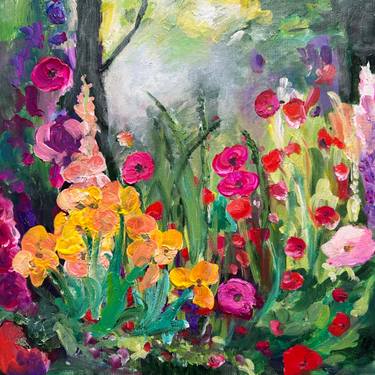 Original Contemporary Floral Painting by Maria-Victoria Checa