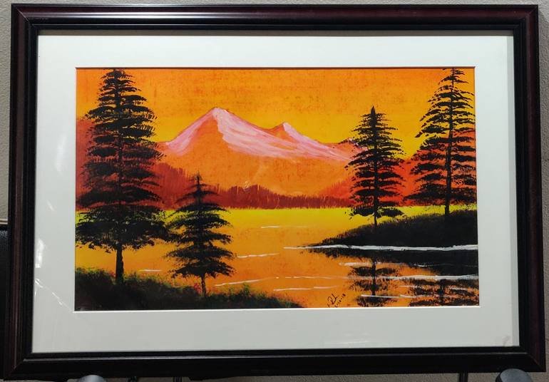 Original Impressionism Landscape Painting by Mahfuzur Rahman