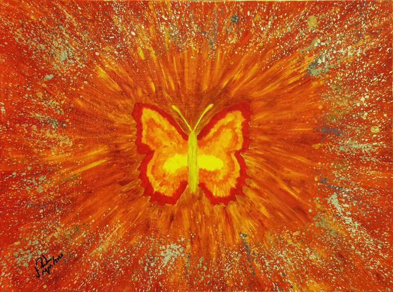 Sparkling Butterfly Painting