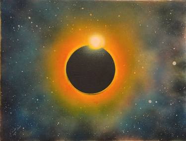 Original Impressionism Outer Space Paintings by Mahfuzur Rahman