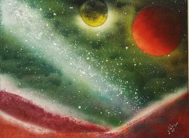 Original Outer Space Paintings by Mahfuzur Rahman