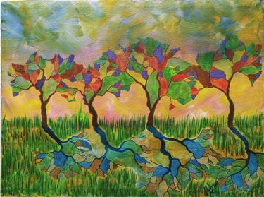 Original Abstract Nature Paintings by Mahfuzur Rahman