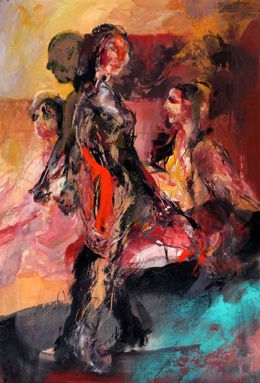 Original ,  Figurative, expressive, abstracted, People Painting by Kevin Chapman