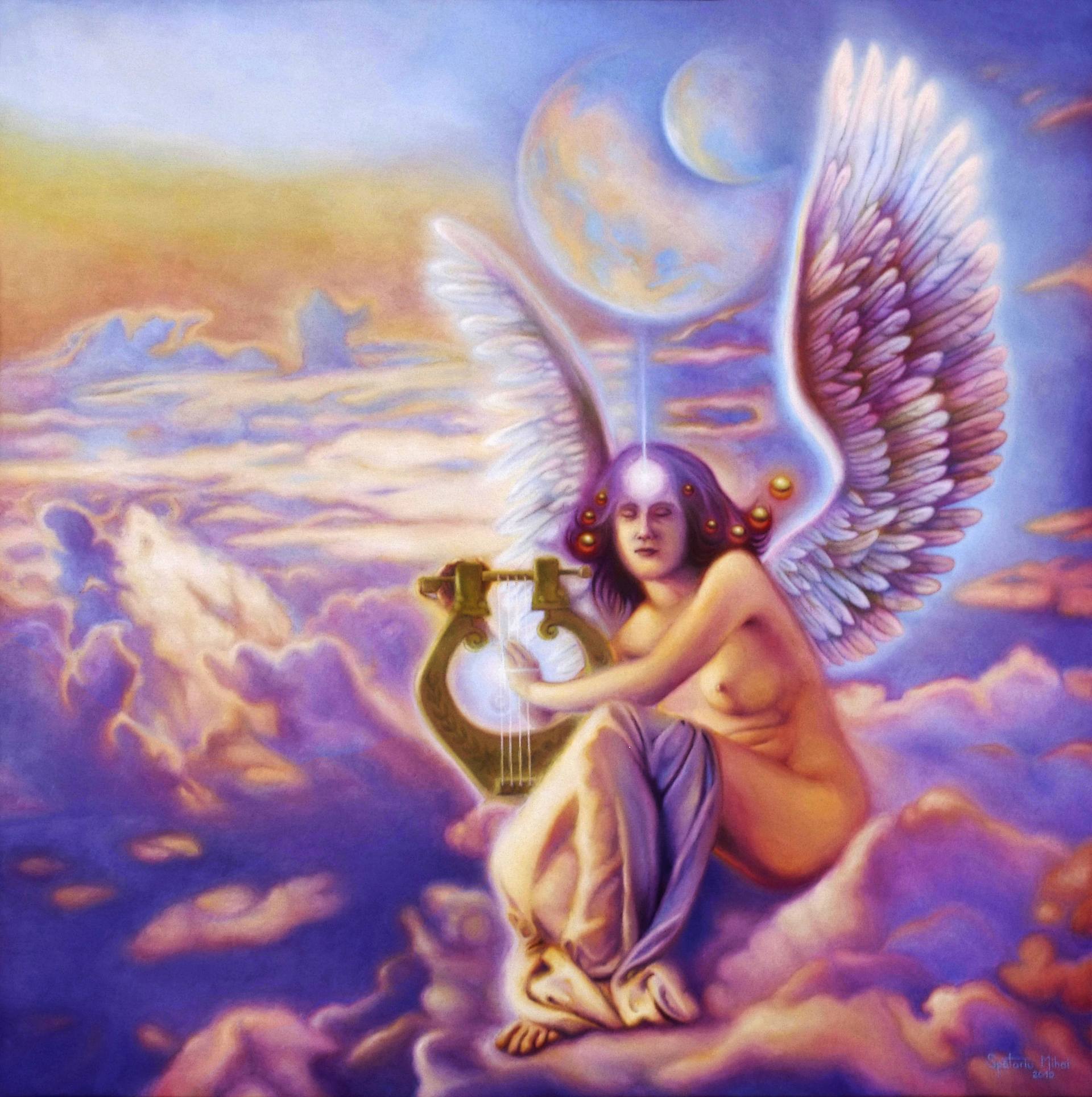 ANGEL OF LOVE Painting by Spatariu Mihai | Saatchi Art