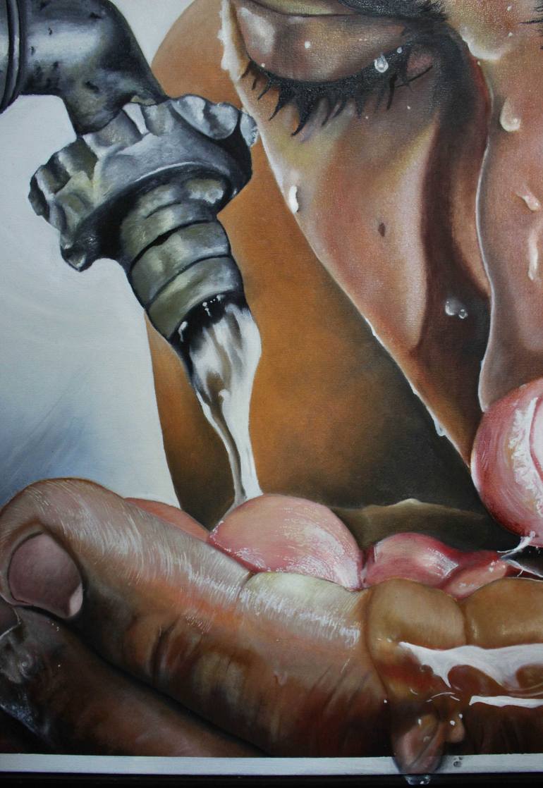 Original Photorealism People Painting by Pablo Quinteiro