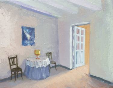 Print of Impressionism Interiors Paintings by mariano aguilar maluenda