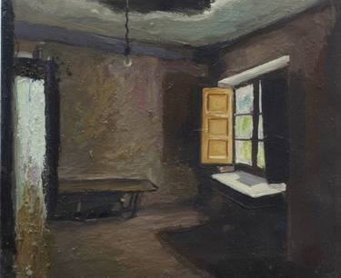 Print of Interiors Paintings by mariano aguilar maluenda