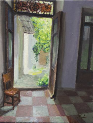 Print of Realism Interiors Paintings by mariano aguilar maluenda