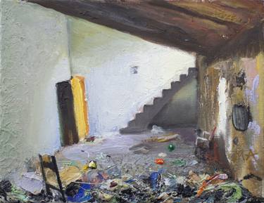 Original Realism Interiors Paintings by mariano aguilar maluenda