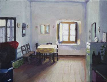 Print of Realism Interiors Paintings by mariano aguilar maluenda