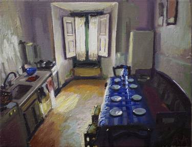 Print of Fine Art Interiors Paintings by mariano aguilar maluenda