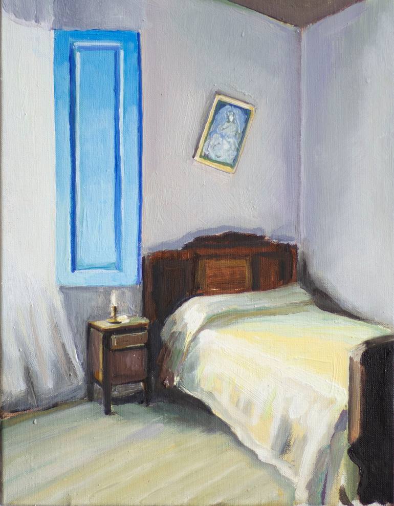 Original Other Painting by Mariano Aguilar Maluenda | Documentary Art on Canvas | the poet's night