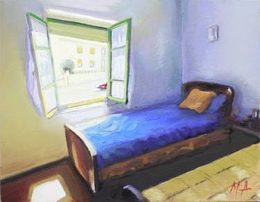 Print of Interiors Paintings by mariano aguilar maluenda