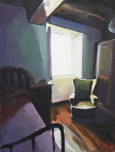 Print of Realism Interiors Paintings by mariano aguilar maluenda