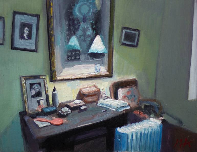 Original Other Painting by Mariano Aguilar Maluenda | Documentary Art on Canvas | The night of priest