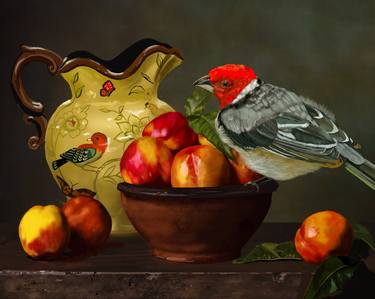 Yellow-billed Cardinal in Still Life thumb