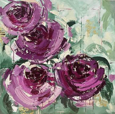 Print of Abstract Floral Paintings by Maggie Deall