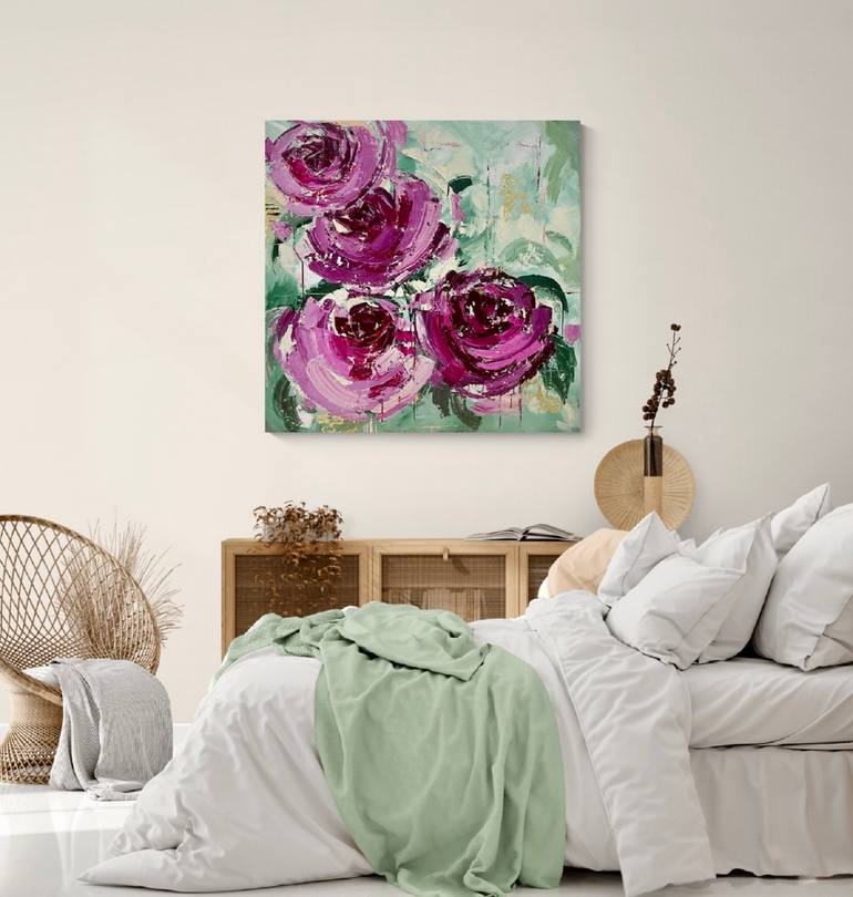 Original Contemporary Floral Painting by Maggie Deall