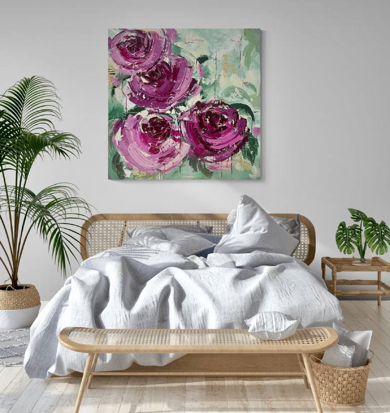 Original Contemporary Floral Painting by Maggie Deall