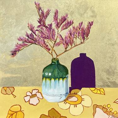Original Art Deco Floral Paintings by Maggie Deall