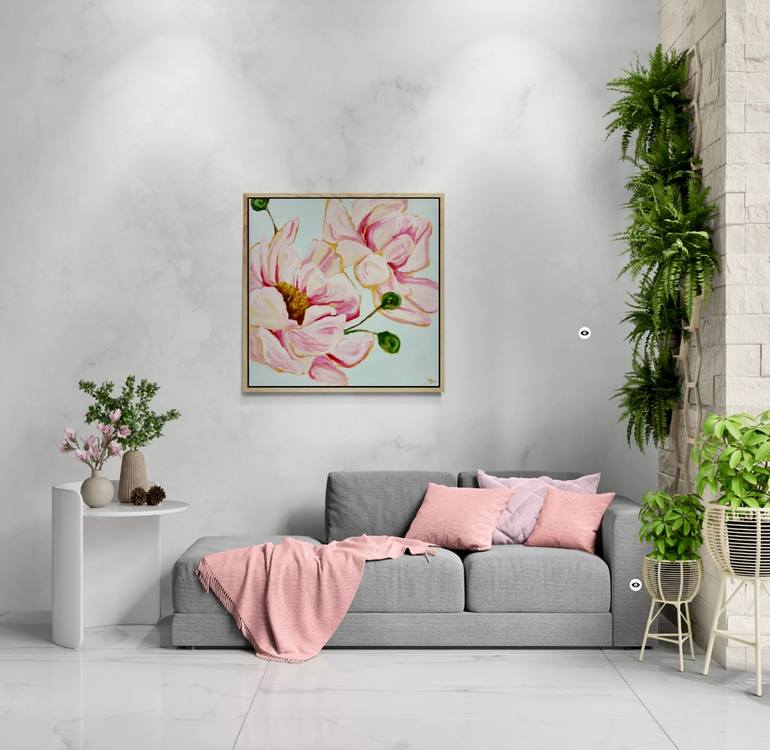 Original Abstract Expressionism Floral Painting by Maggie Deall