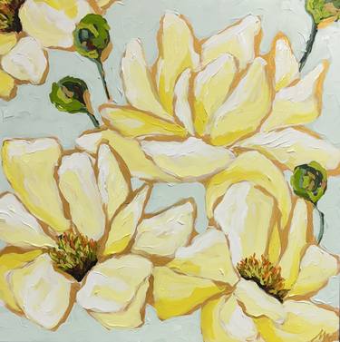 Original Abstract Expressionism Floral Paintings by Maggie Deall