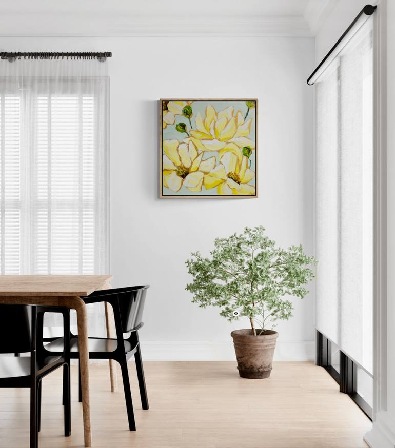 Original Abstract Expressionism Floral Painting by Maggie Deall