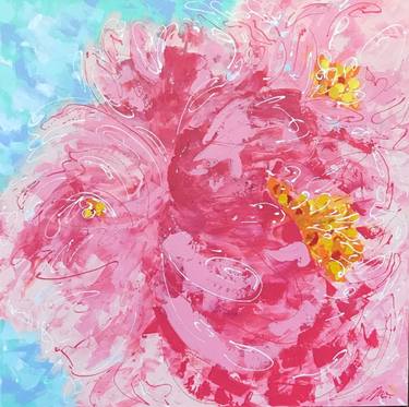Original Abstract Floral Paintings by Maggie Deall