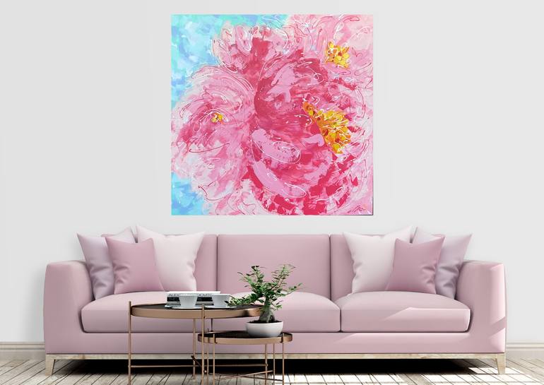 Original Abstract Floral Painting by Maggie Deall