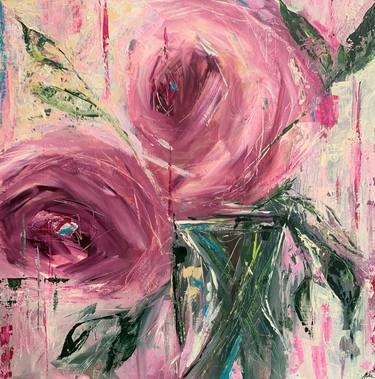 Original Modern Floral Paintings by Maggie Deall