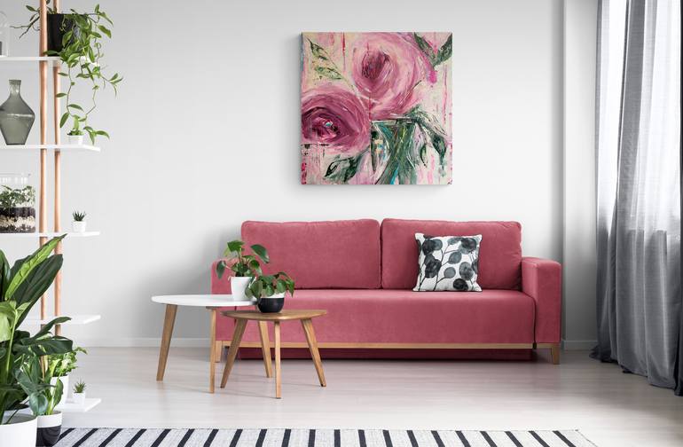 Original Modern Floral Painting by Maggie Deall