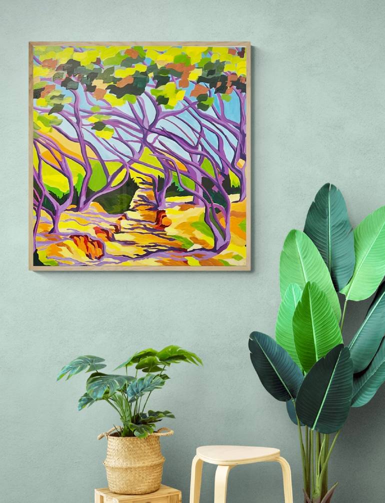 Original Abstract Expressionism Landscape Painting by Maggie Deall